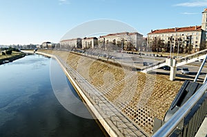 Nemunas river in Kaunas, Lithuania