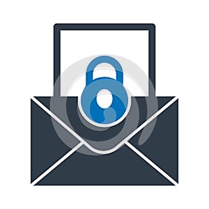 Encrypted email Isolated Vector icon which can easily modify or edit