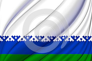 Nenets Autonomous District waving flag illustration.