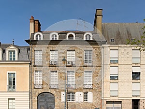 Neo-classical apartment buidling in Rennes, France photo