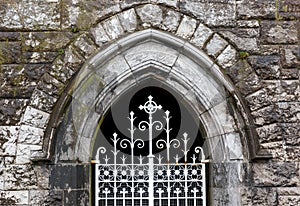 Neo gothic arched window photo