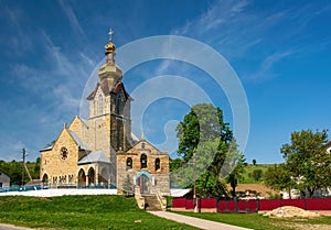 Neo Gothic Church of Erection Lords Honest Cross in Pidhaichyky, Ternopil region, Ukraine