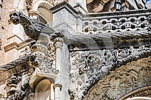 Neo Gothic gargoyle and stone carving at Bussaco photo