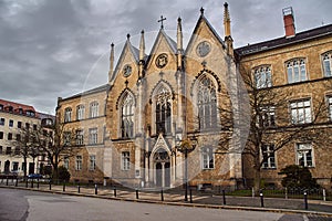 Neo-Gothic middle school building