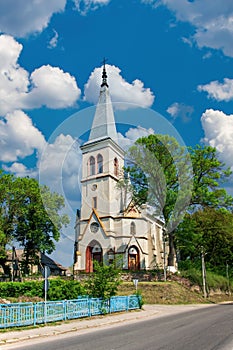 Neo Gothic Roman Catholic Saint Anthony of Padua Church in Strusiv, Ternopil region, Ukraine