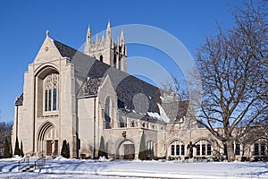 Neo-gothic style church in hill district st paul