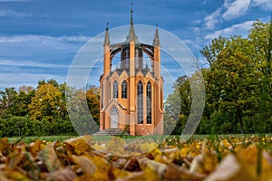 Neo-Gothic temple in autumn - KrÃ¡snÃ½ DvÅ¯r
