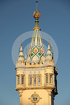 Neo manueline style. Town hall tower. Sintra. Portugal