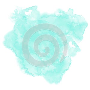 Subtle watercolor background. Trendy neo-mint colors. photo