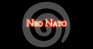 Neo Nato written with fire