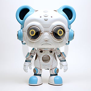 Neo-pop Robot Bear Vinyl Toy With Intense Emotional Expression photo