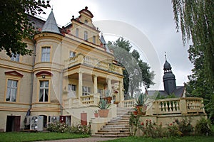 Neo-Renaissance palace from 1875 in Makowice near Åšwidnica Poland, Lower Silesia Province