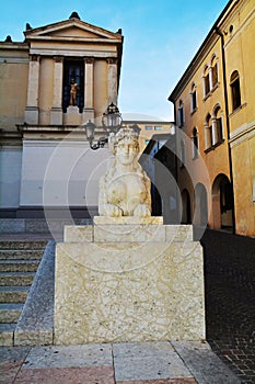 Neoclassic architecture and sculture in Conegliano Veneto, Treviso, Italy