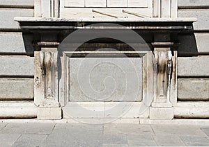 Neoclassic ashlar wall, high contrast