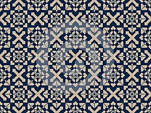 Neoclassic Seamless oriental pattern. Islamic background. Arabic linear texture. Vector illustration