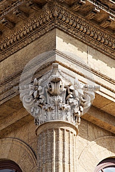 Neoclassical architecture, corinthian capital photo