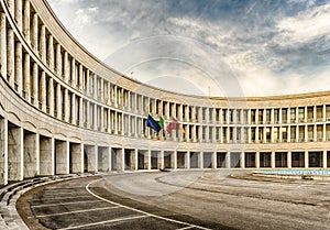 Neoclassical architecture in EUR district, Rome, Italy