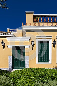 Neoclassical building in Plaka neighborhood, Athens, Greece