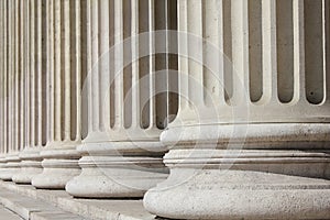Neoclassical columns - business concept