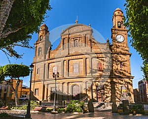 Neoclassical Facade Of The Church In Galdar photo