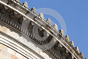 Neoclassical under roof building detail