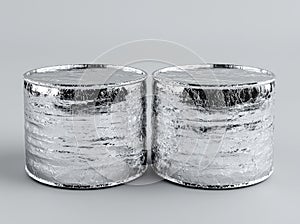 The neodymium chunks symbolize strength and industrial applications. Background isolated on white. photo