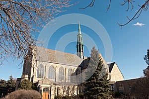 Neogothic Church and Courtyard in Saint Paul Minnesota photo
