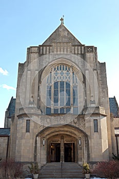 Neogothic Church Entrance in Saint Paul photo