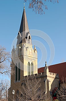 Neogothic Church Spire and Belltower photo