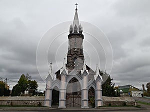 Neogothic church st. Kazimir in Lipnishki Belarus photo