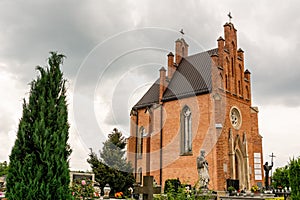 Neogothical cemetery chapel in Krzeszowice Poland