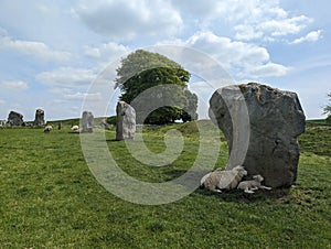 The neolithic Avebury Stone Circle in Wiltshire, Great Britain is a World Heritage Site. photo