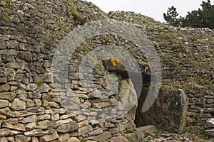 The neolithic cairn of Gavrinis 3500 BC in bretagne