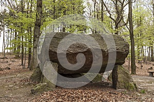 Neolithic passage grave, Megalithic stones in Osnabrueck-Haste, Osnabrueck country, Germany