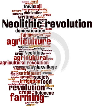 Neolithic revolution word cloud