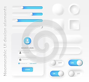 Neomorphic UI design