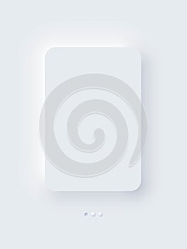 Neomorphism for onboard phone screen page app photo