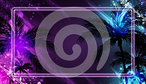 Neon 80s Music Banner