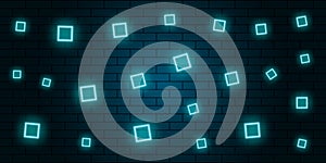 neon abstract squares blue background