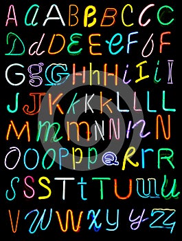 Neon Alphabet