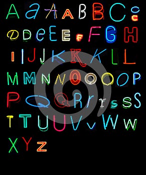 Neon Alphabet