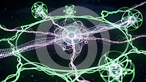 Neon Atom Structure Illustration