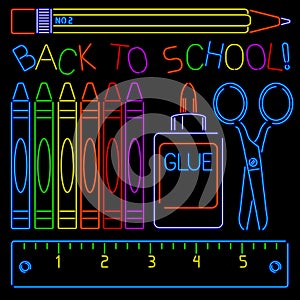 Neon Back-to-school Signs