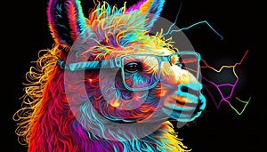 Neon background, comics, prints, abstract background