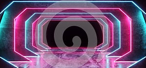 Neon Background Futuristic Sci Fi Cyberpunk Psychedelic Cosmic Luminous Purple Pink Blue Ultraviolet Laser Led Lights On Dark