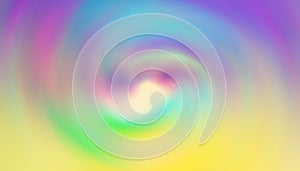 Neon background with rainbow curvy shapes and wavy lines Abstract fluid swirl or vortex of purple blue green yellow mix