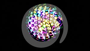 Neon ball of LED lamps, VJ Loop