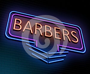 Neon Barbers concept.