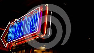 Neon Bistro Sign