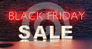 Neon Black Friday Sale signs